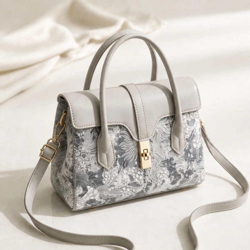 Sorelia Botanical Handbag - Cendre - Handbags - Hendlys - Image 1