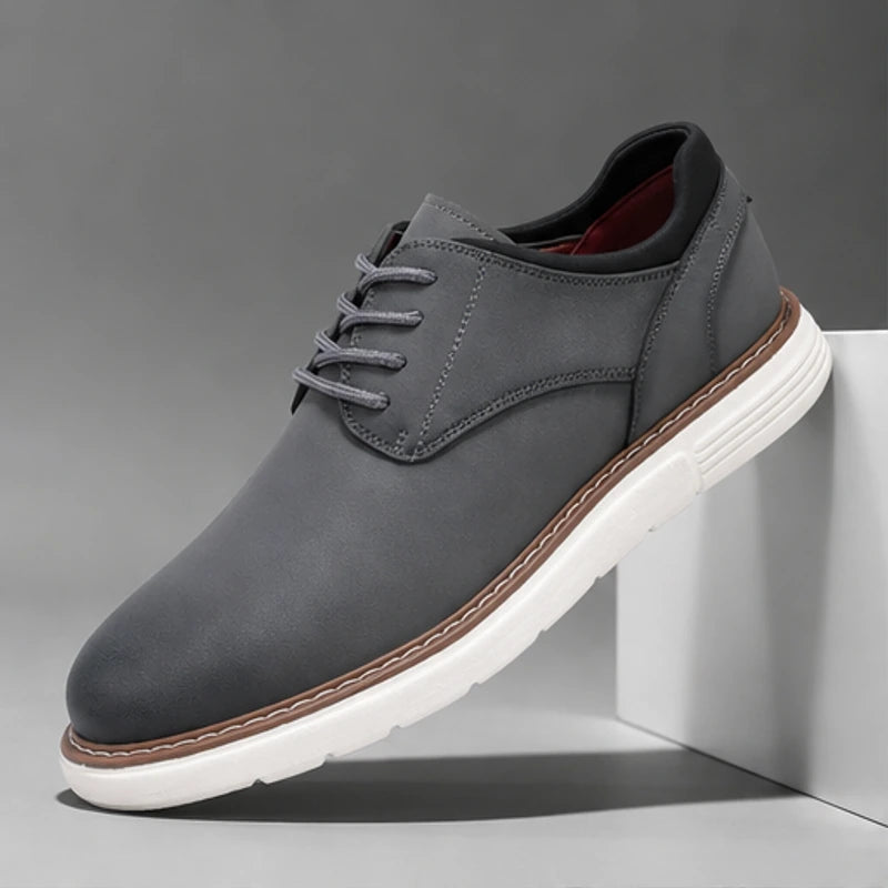 Brookfield Soft-Sole Derby Shoe - Slate Gray - Shoes - Hendlys - Image 1