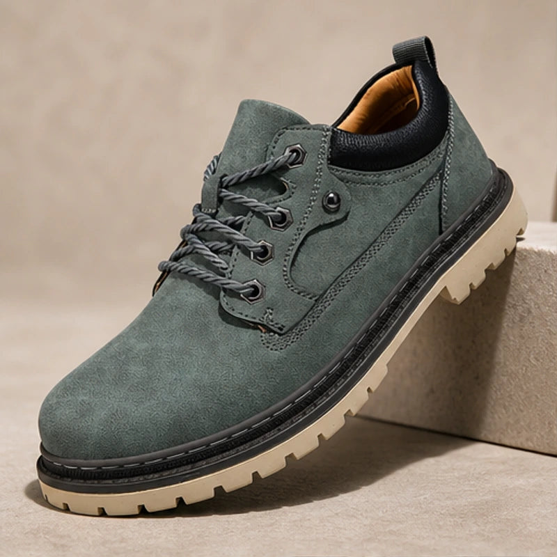Kingsley Leather Casual Shoe - Green - Shoes - Hendlys - Image 1