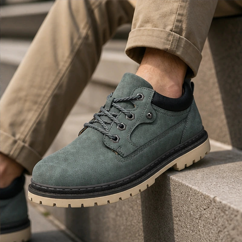 Kingsley Leather Casual Shoe - Green - nubuck leather - Hendlys - Image 4
