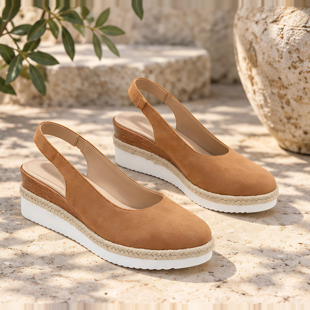 Theodora Women's Orthopedic Closed-Toe Sandals - Khaki - Shoes - Hendlys - Image 2