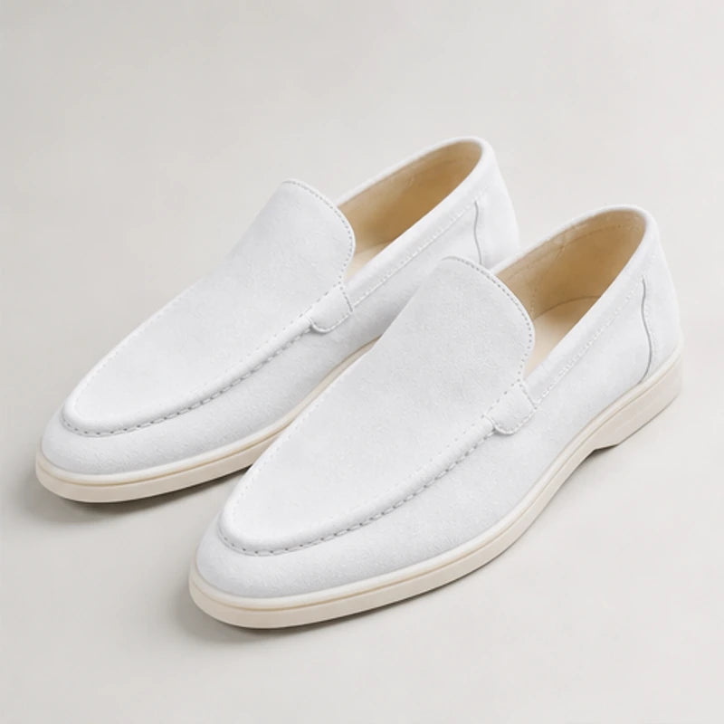 Bexley Hand-Burnished Leather Loafer - White - men's loafers - Hendlys - Image 3