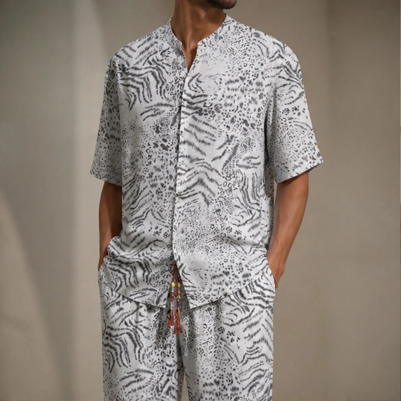 Tokako Relaxed Shirt & Pant Set - White - Outfit Set - Hendlys - Image 1