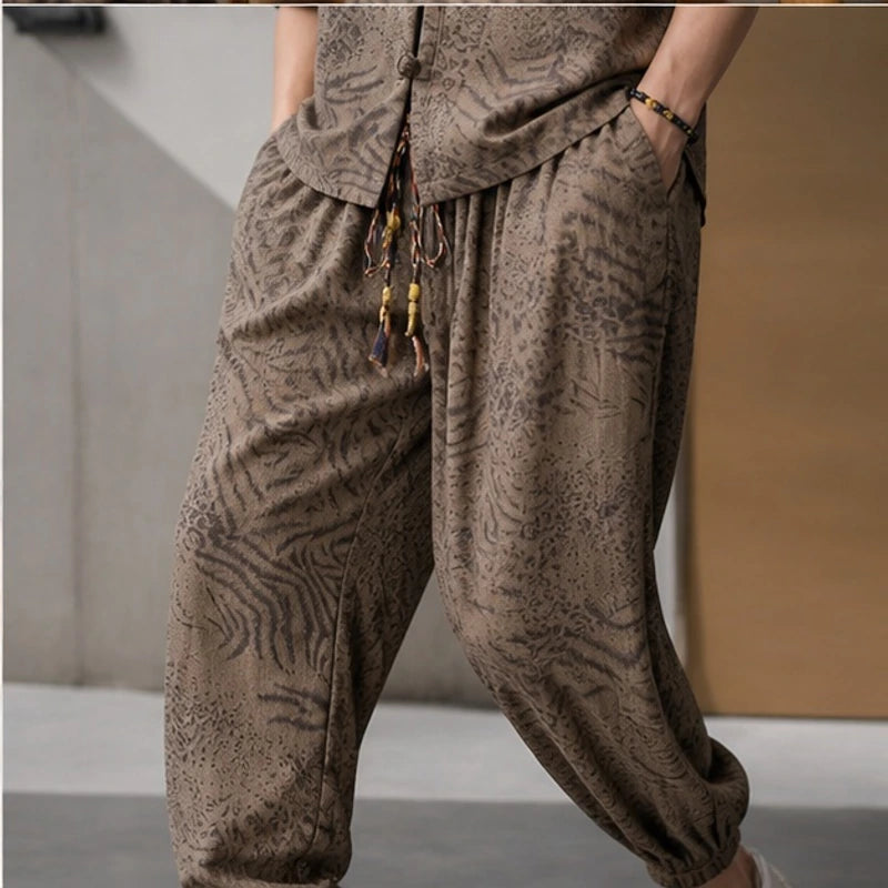 Tokako Relaxed Shirt & Pant Set - Brown - outfit set - Hendlys - Image 2