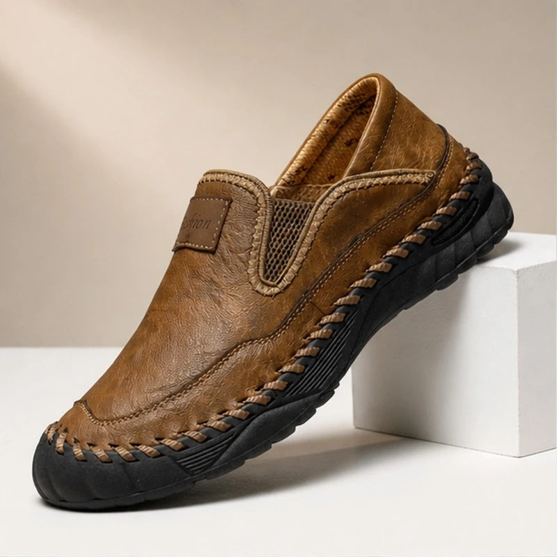 Torrance Leather Loafers - Brown - slip-on shoes - Hendlys - Image 4