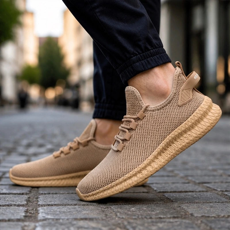 Truett Knit Mesh Sneaker - Camel - sneakers - Hendlys - Image 2