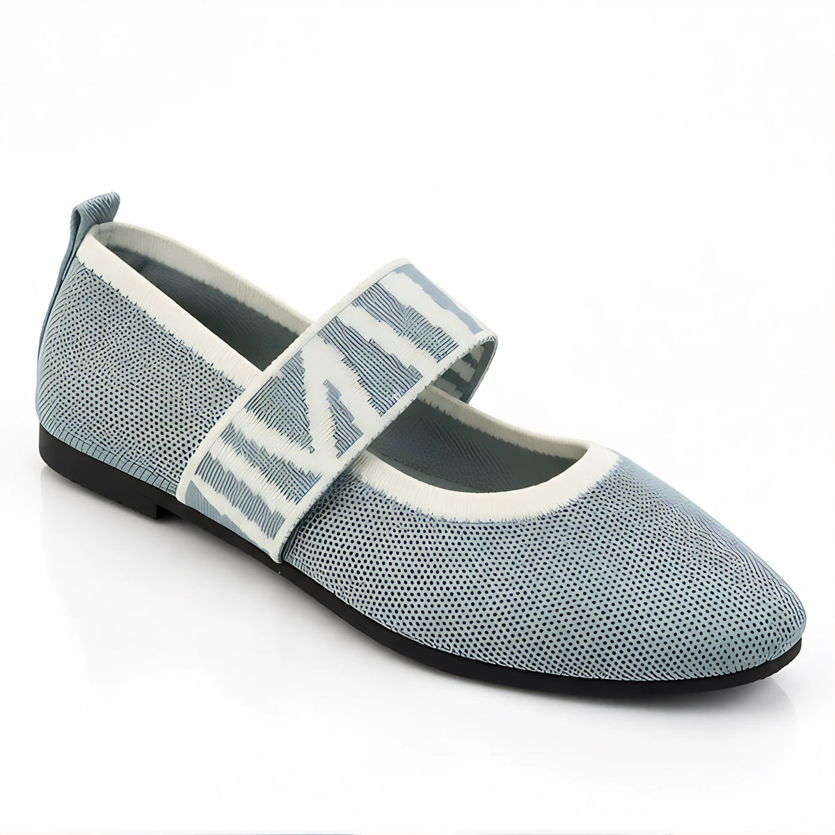 Valenne Women's Elastic-Strap Mary Jane Flats - Gray - Women's Footwear > Flats > Mary Jane Flats - Hendlys - Image 1