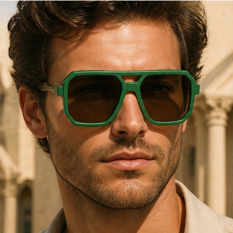 Valmont Statement Shades - Leopard Green - leopard print - Hendlys - Image 3