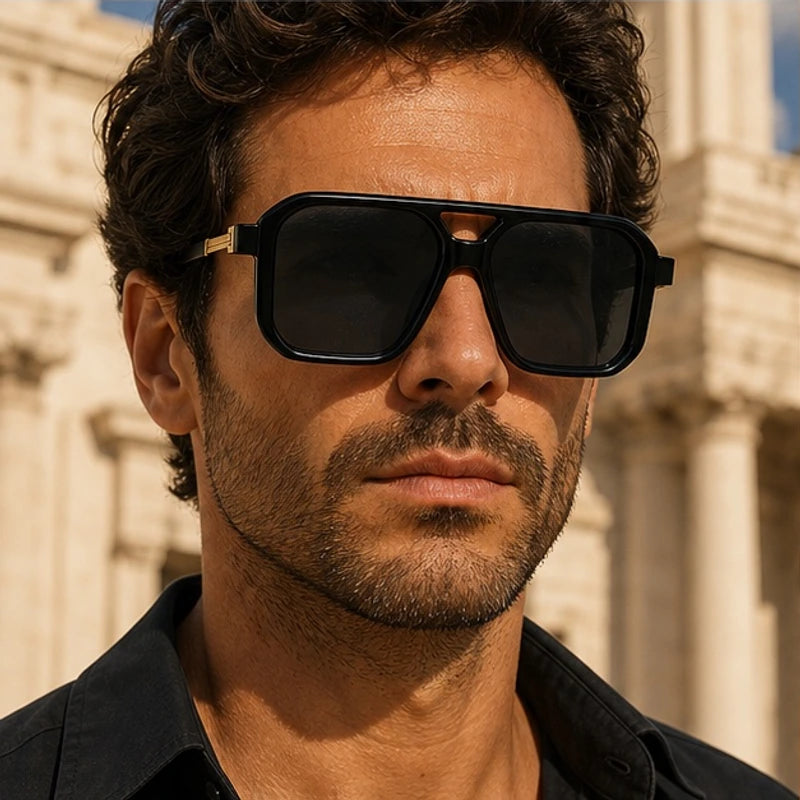 Valmont Statement Shades - Black Gold - leopard print - Hendlys - Image 3