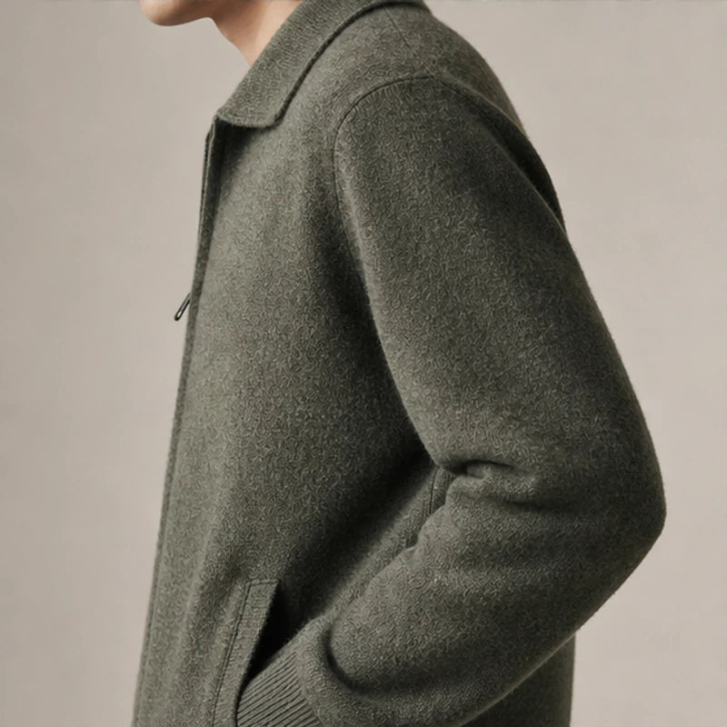 Vennicia Cashmere Cardigan - Olive Green - cashmere cardigan - Hendlys - Image 3