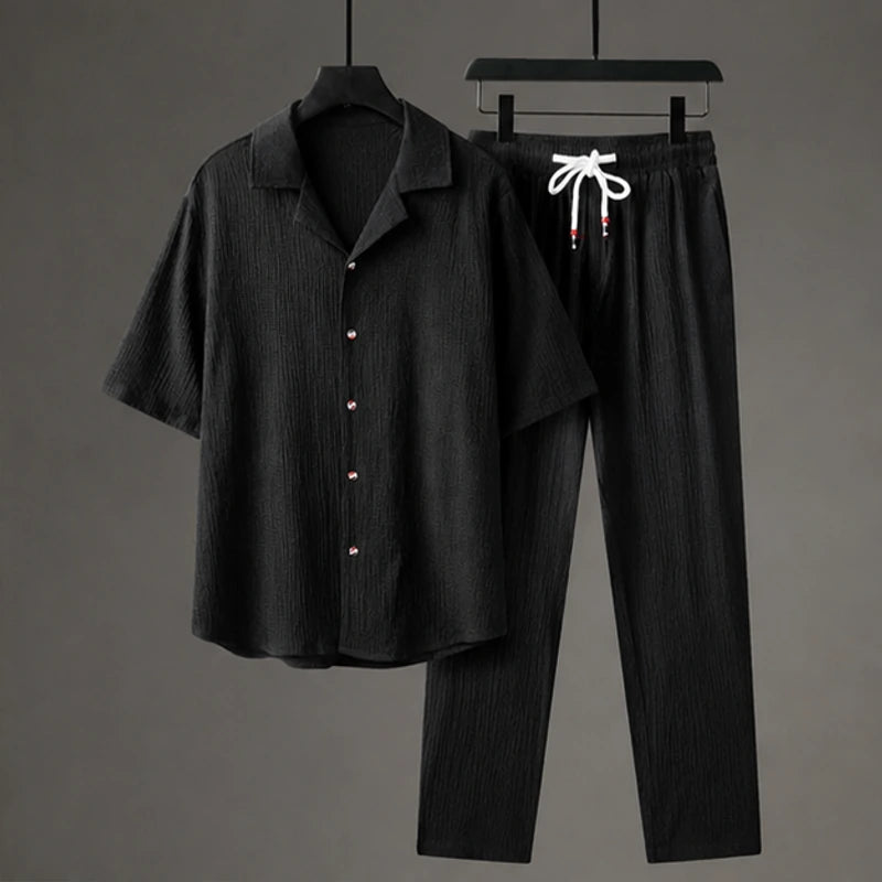 Verdura Oversized Linen Set - Black - women's set - Hendlys - Image 2