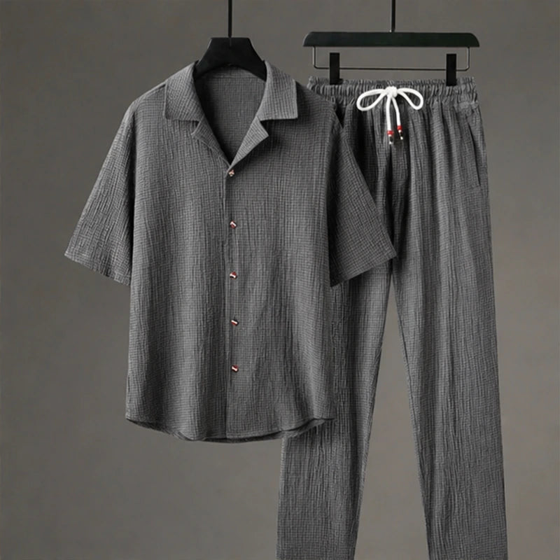 Verdura Oversized Linen Set - Gray - linen set - Hendlys - Image 3