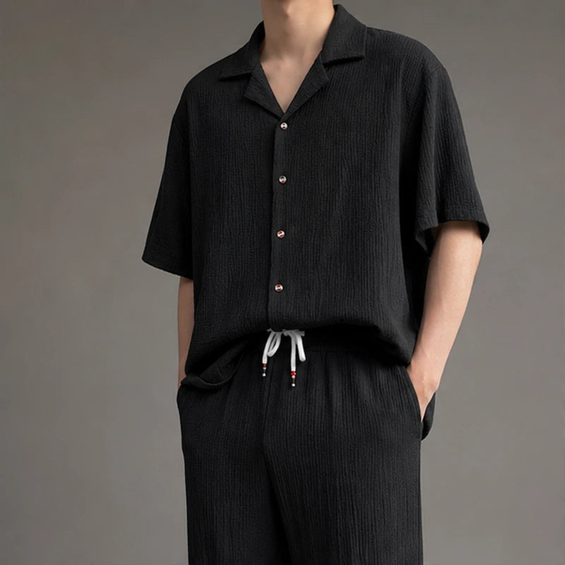Verdura Oversized Linen Set - Black - linen set - Hendlys - Image 3