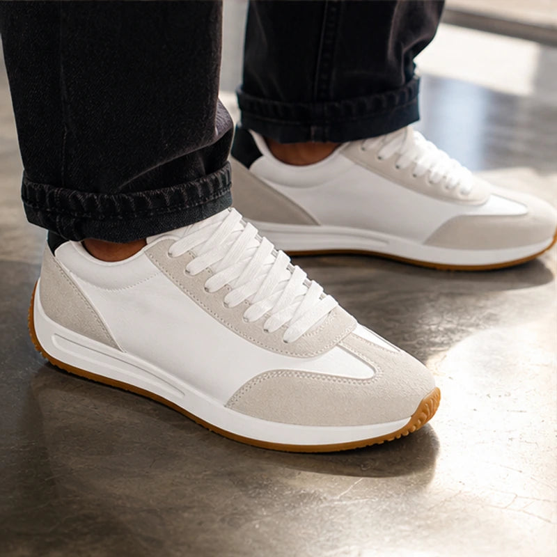 Orbital Retro Sneakers - White - suede sneakers - Hendlys - Image 5