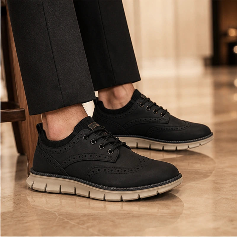 Peterson Suede Sneakers - Black - men's sneakers - Hendlys - Image 2