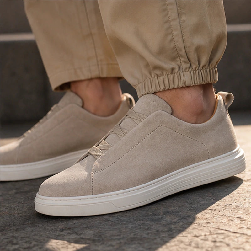 Altman Suede Sneakers - Beige - orthopedic footbed - Hendlys - Image 5