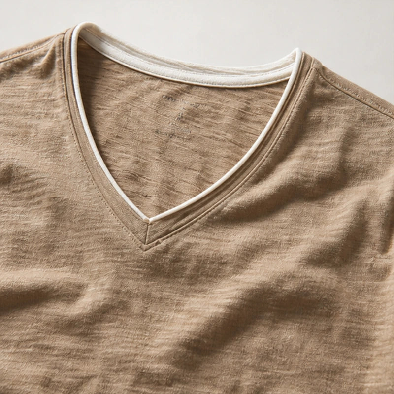 Kasane Cotton Long Sleeve Shirt - Brown - men's shirt - Hendlys - Image 2