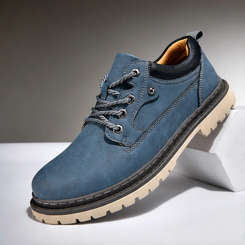 Kingsley Leather Casual Shoe - Blue - mens shoes - Hendlys - Image 2