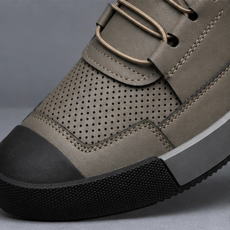 Calder Leather Court Sneaker - Espresso - men's sneakers - Hendlys - Image 2