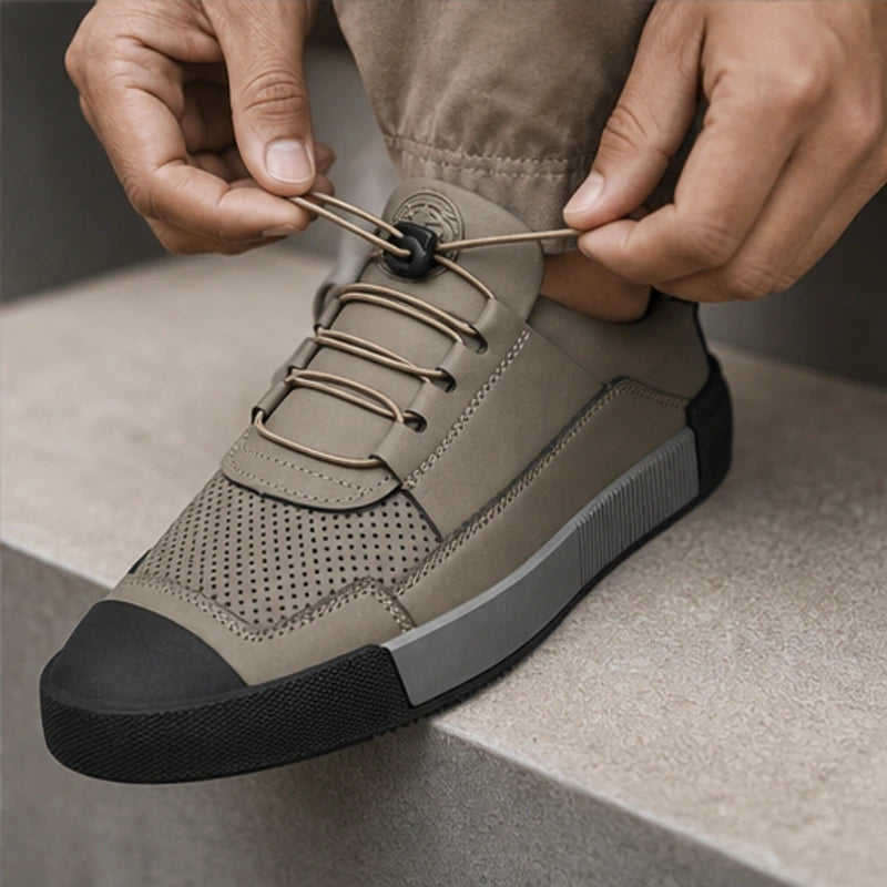 Calder Leather Court Sneaker - Espresso - genuine leather - Hendlys - Image 5