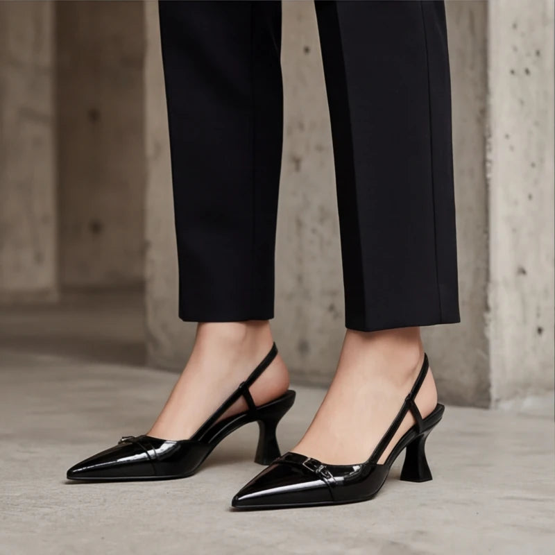 Zena Ryan Slingback Pump - Black - women's pumps - Hendlys - Image 1