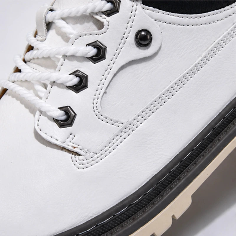 Kingsley Leather Casual Shoe - White - mens shoes - Hendlys - Image 2