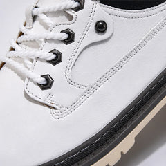 Kingsley Leather Casual Shoe - White - mens shoes - Hendlys - Image 2