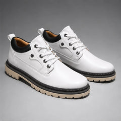 Kingsley Leather Casual Shoe - White - mens footwear - Hendlys - Image 6