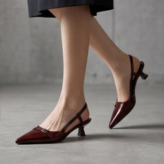 Zena Ryan Slingback Pump - Burgundy - slingback heels - Hendlys - Image 3