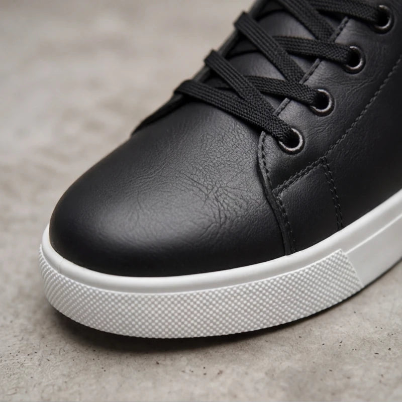 Maddison Leather Sneakers - Black - low-top sneakers - Hendlys - Image 4