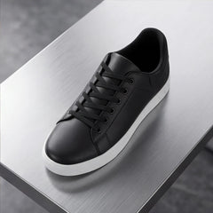 Maddison Leather Sneakers - Black - casual shoes - Hendlys - Image 8