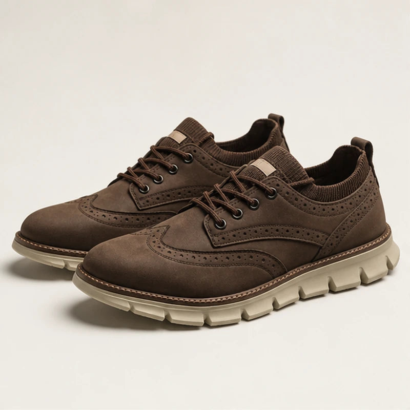 Peterson Suede Sneakers - Brown - Sneakers - Hendlys - Image 1