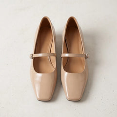 Helena Genuine Leather Heels - Apricot - leather heels - Hendlys - Image 3