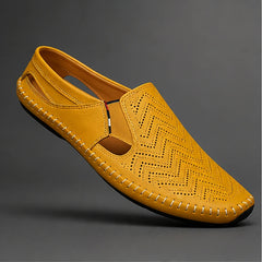 Lido Coastal Leather Sandal - Tan - Sandals - Hendlys - Image 1