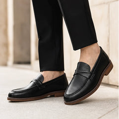 Bellagio Leather Driving Loafer - Black - genuine leather - Hendlys - Image 5