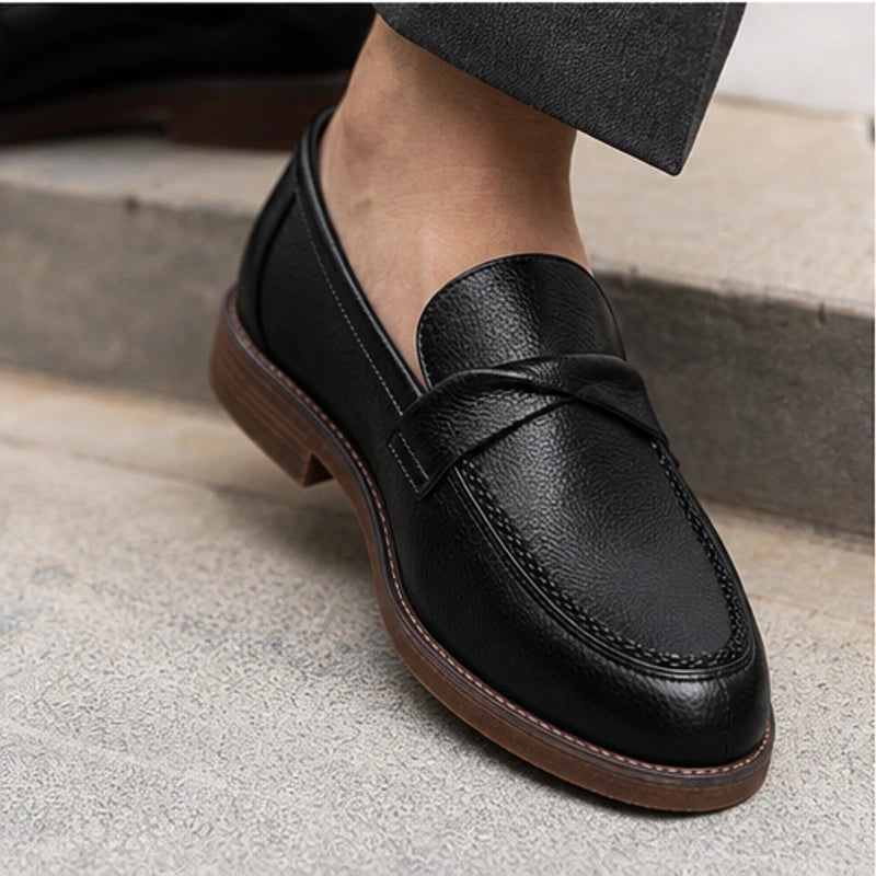 Bellagio Leather Driving Loafer - Black - driving loafer - Hendlys - Image 3