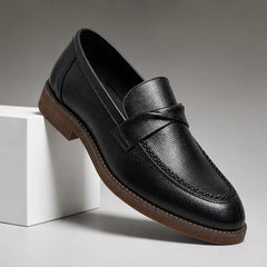 Bellagio Leather Driving Loafer - Black - Loafers - Hendlys - Image 1