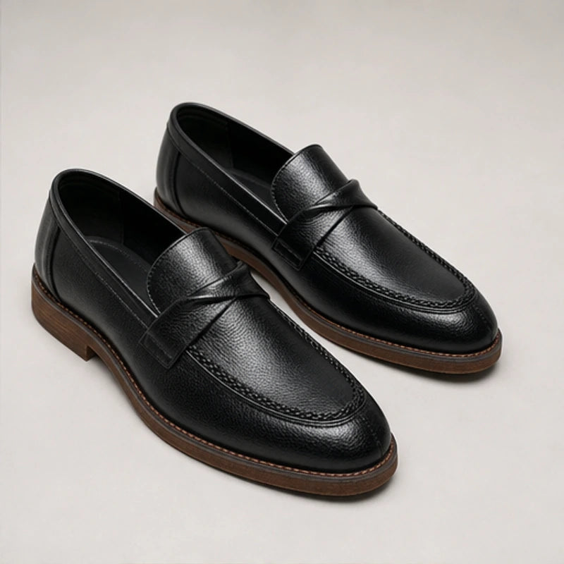 Bellagio Leather Driving Loafer - Black - men's loafers - Hendlys - Image 2