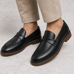 Bellagio Leather Driving Loafer - Black - men's footwear - Hendlys - Image 7