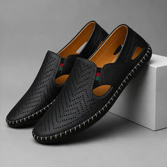 Lido Coastal Leather Sandal - Black - leather sandals - Hendlys - Image 3