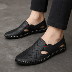 Lido Coastal Leather Sandal - Black - summer footwear - Hendlys - Image 6