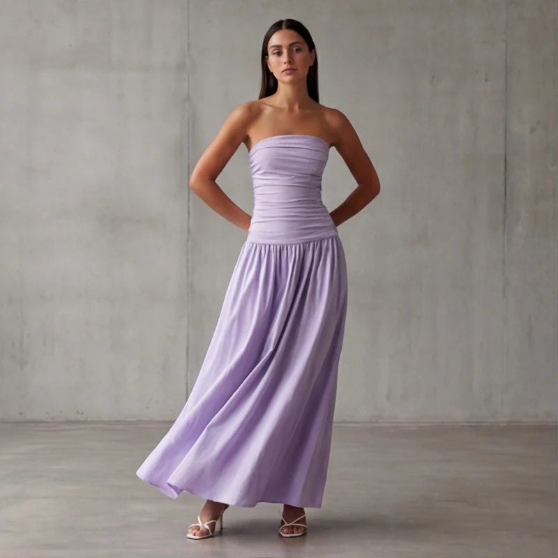 Grazania Strapless Dress - Lavender - women's dress - Hendlys - Image 1