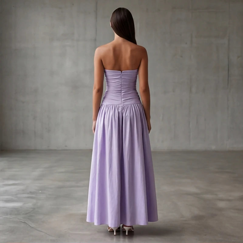 Grazania Strapless Dress - Lavender - women's dress - Hendlys - Image 2