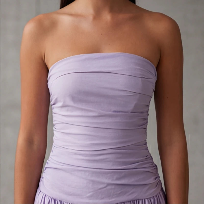 Grazania Strapless Dress - Lavender - maxi dress - Hendlys - Image 4