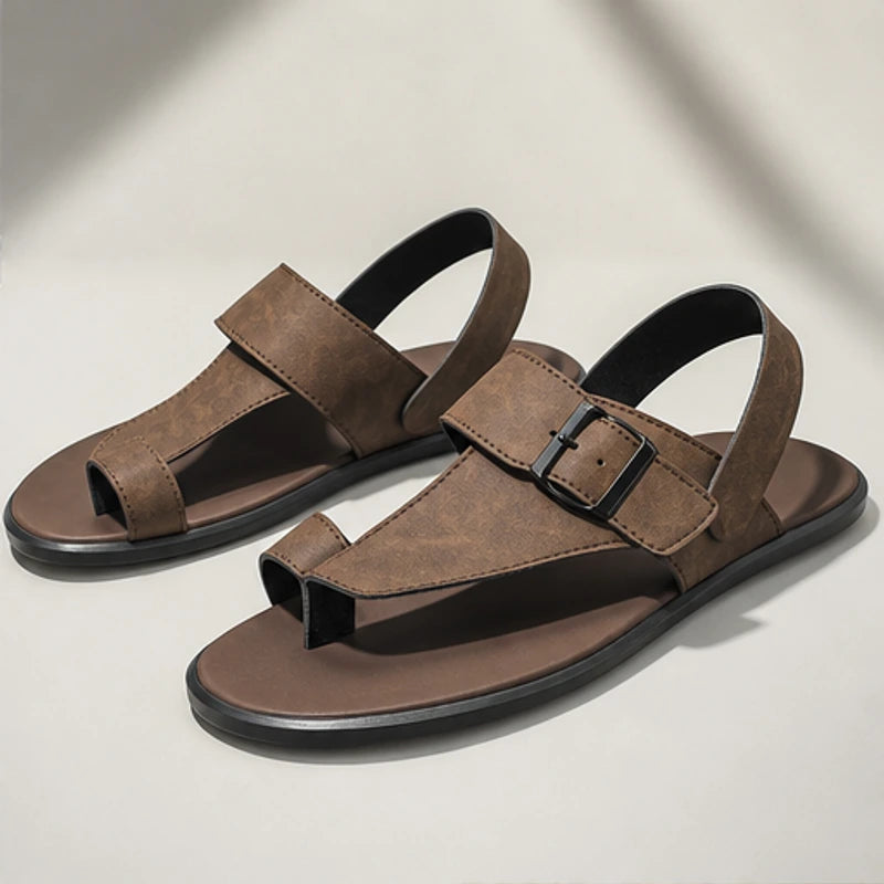Cove Ridge Leather Sandal - Brown - men's sandals - Hendlys - Image 2