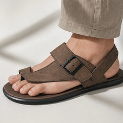Cove Ridge Leather Sandal - Brown - genuine leather - Hendlys - Image 4