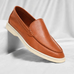 Bexley Hand-Burnished Leather Loafer - Brown - Loafers - Hendlys - Image 1