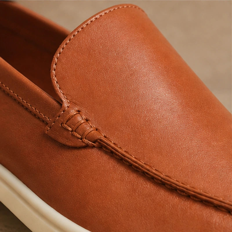 Bexley Hand-Burnished Leather Loafer - Brown - loafers - Hendlys - Image 2