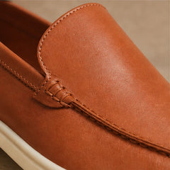 Bexley Hand-Burnished Leather Loafer - Brown - loafers - Hendlys - Image 2