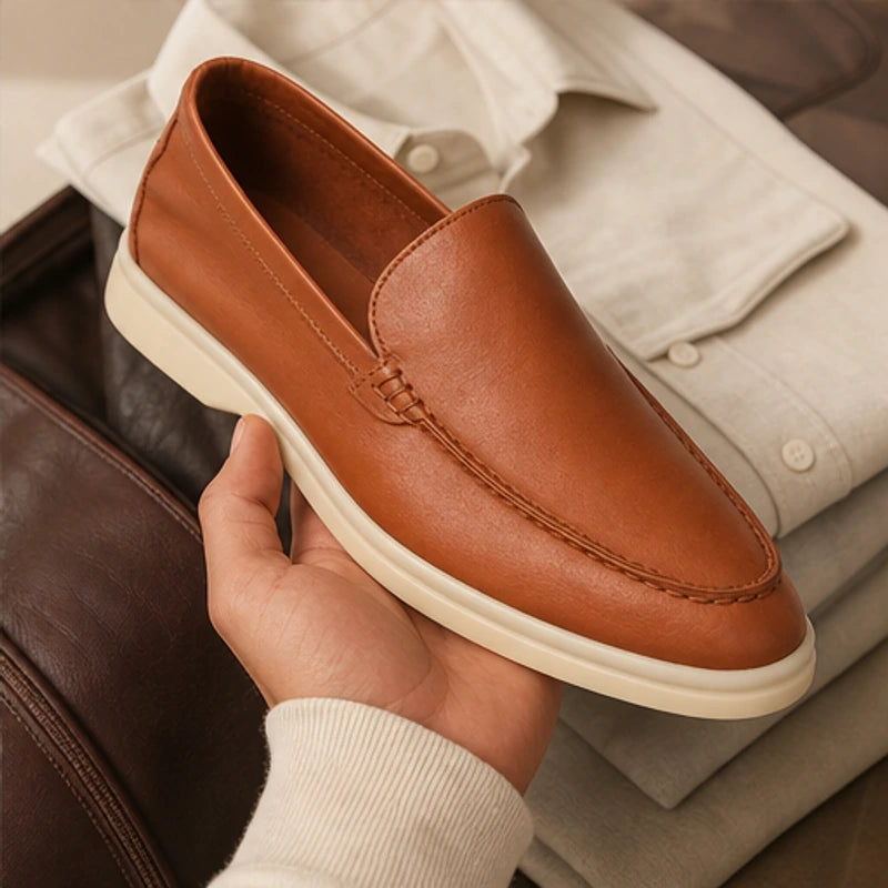 Bexley Hand-Burnished Leather Loafer - Brown - leather loafers - Hendlys - Image 4